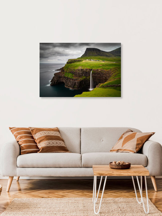 Gasadalur, Färöer Inseln – Fotokunst von Boris Buschardt als Poster oder Acrylglasbild
