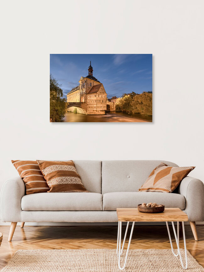Altes Rathaus in Bamberg, Deutschland – Fotokunst von Michael Valjak als Poster oder Acrylglasbild