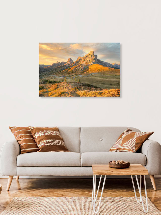 Monte Nuvolau at the Passo di Giau in the Dolomites, Italy – wall art by Michael Valjak as Poster or Acrylic Glass Print
