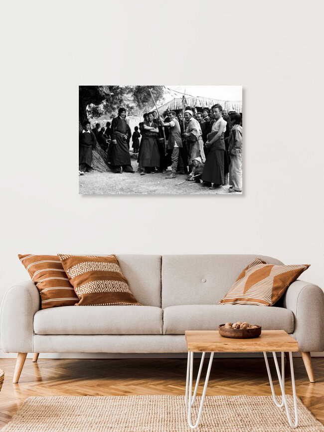 Archaic competition between men, Indien – Fotokunst von Michael Schöppner als Poster oder Acrylglasbild