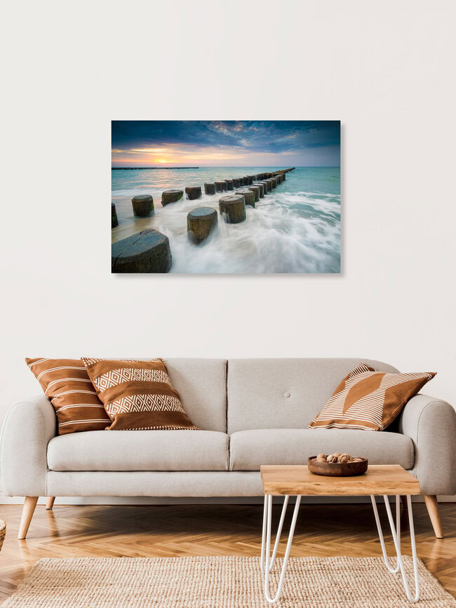 Sonnenuntergang in Ahrenshoop, Deutschland – Fotokunst von Martin Wasilewski als Poster oder Acrylglasbild