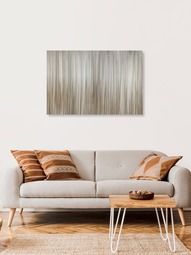 Schilf im Winter verwischt, Deutschland – Fotokunst von Nadja Jacke als Poster oder Acrylglasbild