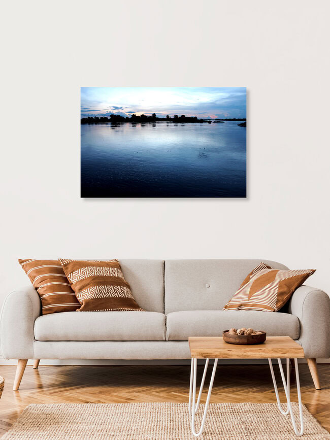 Sunset over 4000 Islands, Laos – Fotokunst von Marisa Pettit als Poster oder Acrylglasbild