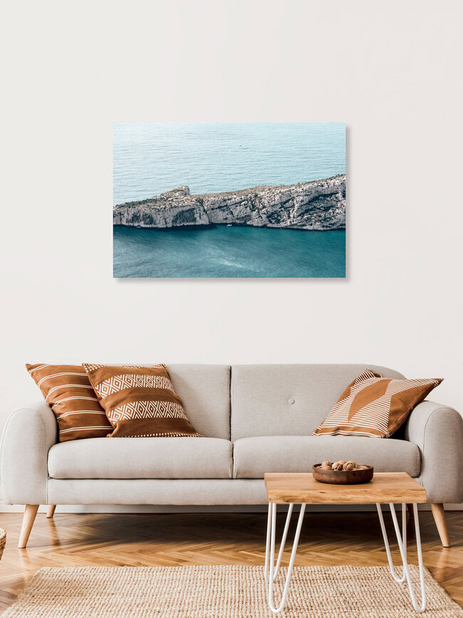 Two ships / one rock, Frankreich – Fotokunst von Eva Stadler als Poster oder Acrylglasbild