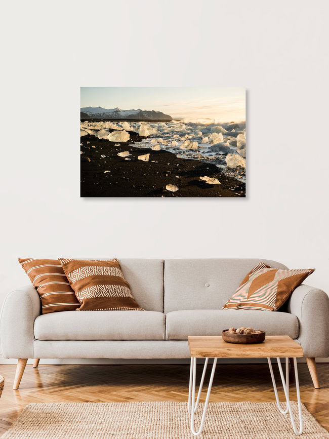 Diamond Beach, Island – Fotokunst von Lina Jakobi als Poster oder Acrylglasbild