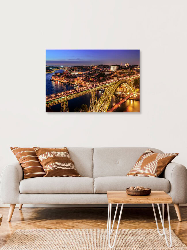 Portugal Porto Cityscape Panorama, Portugal – wall art by Achim Thomae as Poster or Acrylic Glass Print