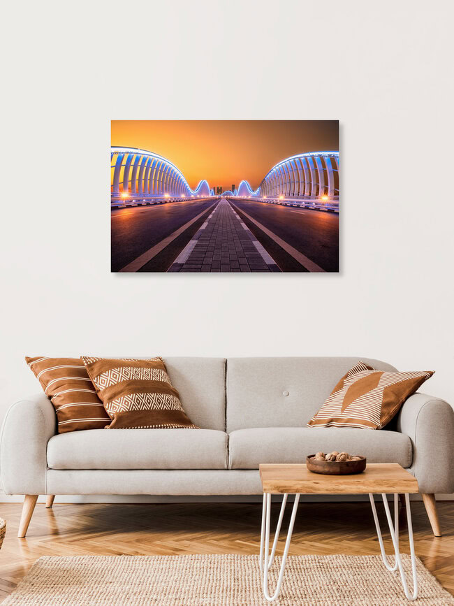 Meydan Bridge in Dubai, United Arab Emirates – wall art by Achim Thomae as Poster or Acrylic Glass Print