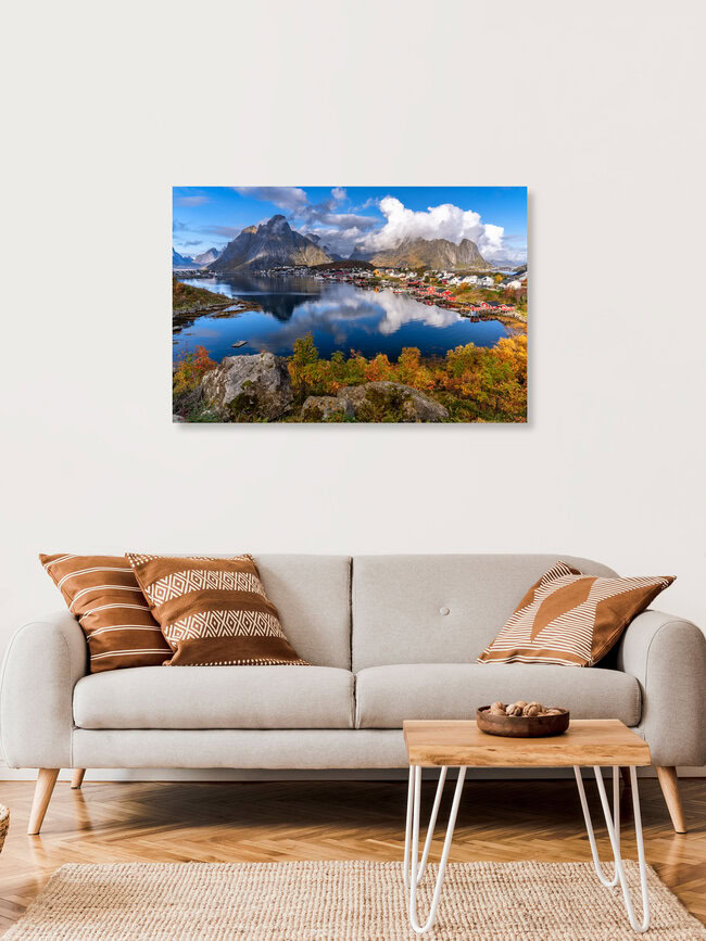 Autumn on Lofoten Islands, Norway – wall art by Achim Thomae as Poster or Acrylic Glass Print