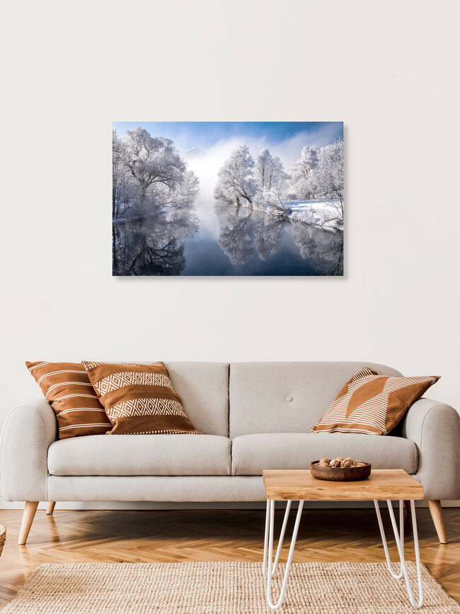 Winter in Bayern, Deutschland – Fotokunst von Achim Thomae als Poster oder Acrylglasbild
