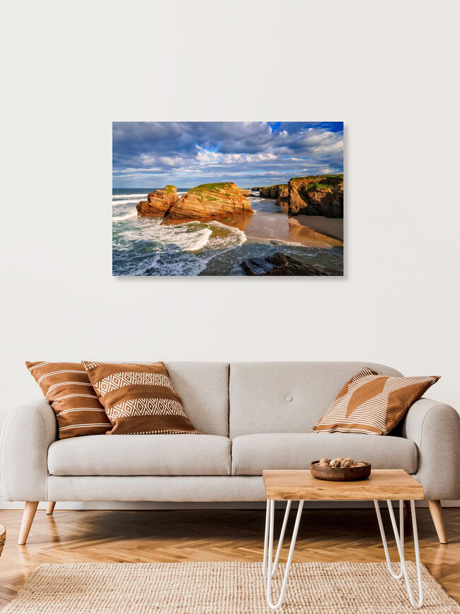 Playa de las Catedrales Spanien, Spanien – Fotokunst von Achim Thomae als Poster oder Acrylglasbild