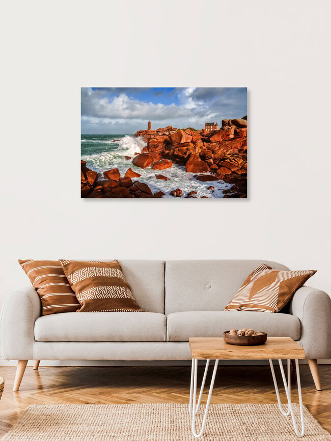 Côte de Granit Rose Bretagne, Frankreich – Fotokunst von Achim Thomae als Poster oder Acrylglasbild