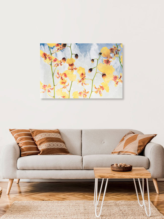 Oncidium in Eis 3, Deutschland – Fotokunst von Marc Heiligenstein als Poster oder Acrylglasbild