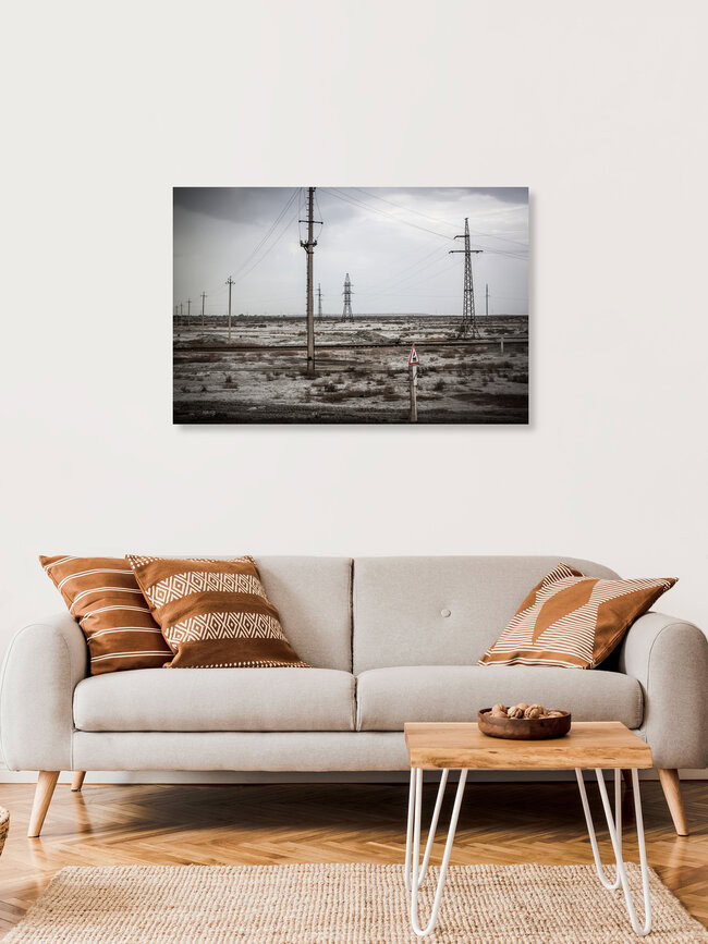Graue Wüste, Usbekistan – Fotokunst von Jeanette Dobrindt als Poster oder Acrylglasbild