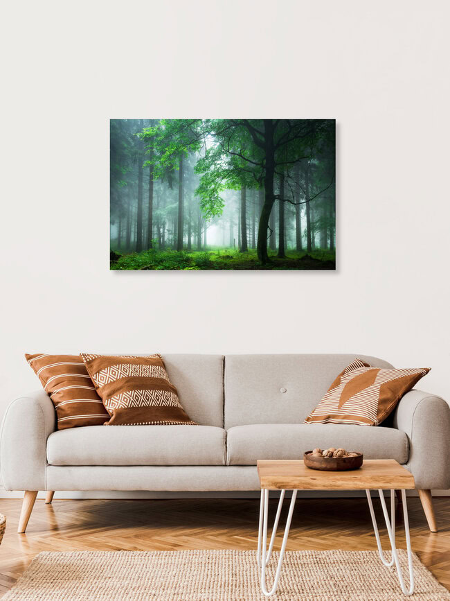 Sommernebel im Thüringer Wald, Germany – wall art by Heiko Gerlicher as Poster or Acrylic Glass Print
