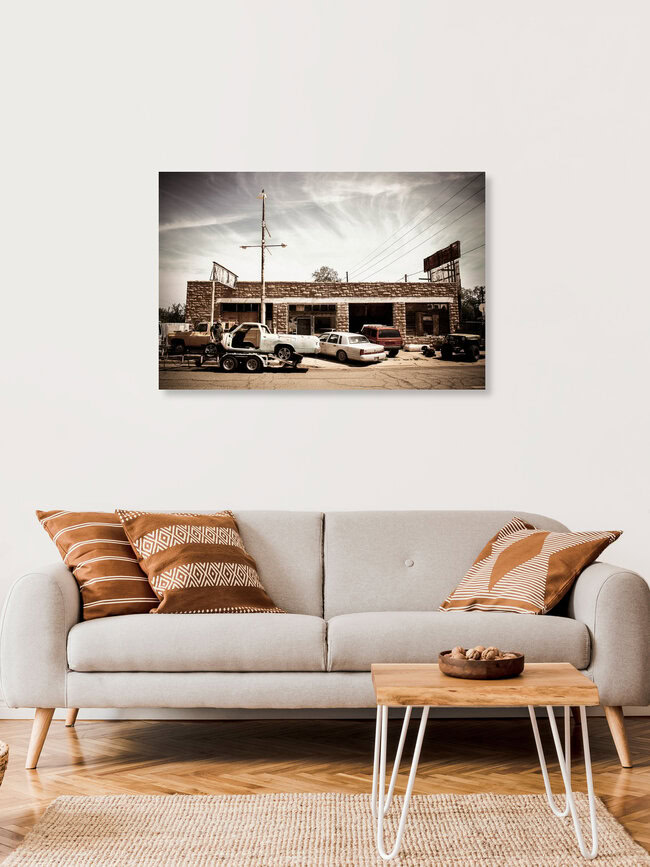 garage., Vereinigte Staaten – Fotokunst von Florian Paulus als Poster oder Acrylglasbild