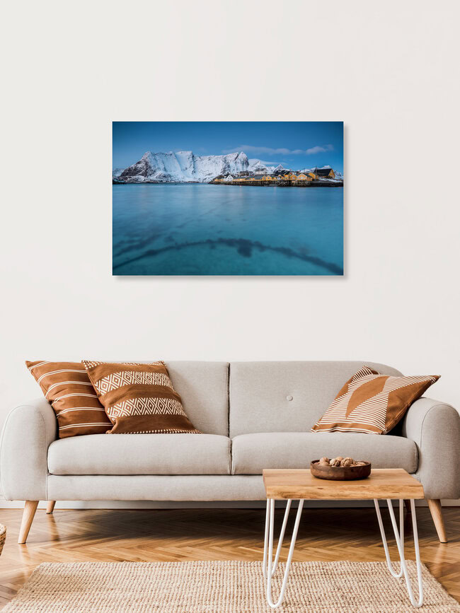 Sakrisøy & Reinebringen // Lofoten islands, Norway, Norwegen – Fotokunst von Eva Stadler als Poster oder Acrylglasbild