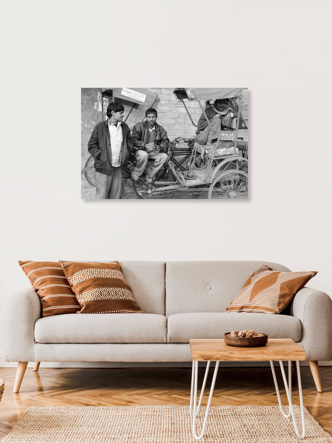 Trio, Indien – Fotokunst von Jagdev Singh als Poster oder Acrylglasbild