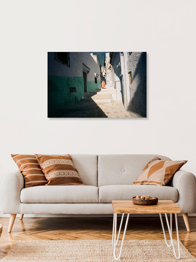 Morocco Chefchaouen, Marokko – Fotokunst von Jim Delcid als Poster oder Acrylglasbild