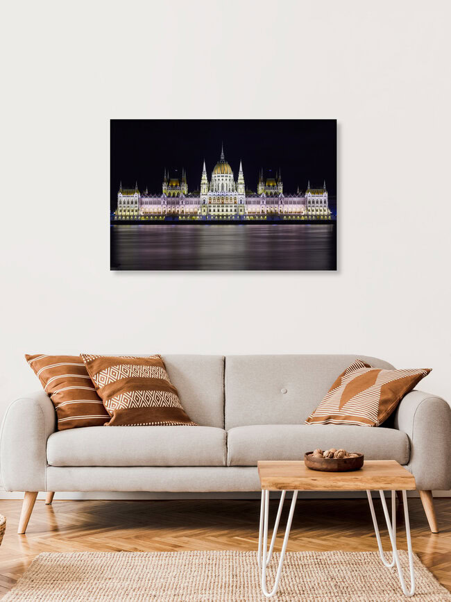 Hungarian Parliament Building in Budapest, Hungary – wall art by Jürgen Wolf as Poster or Acrylic Glass Print