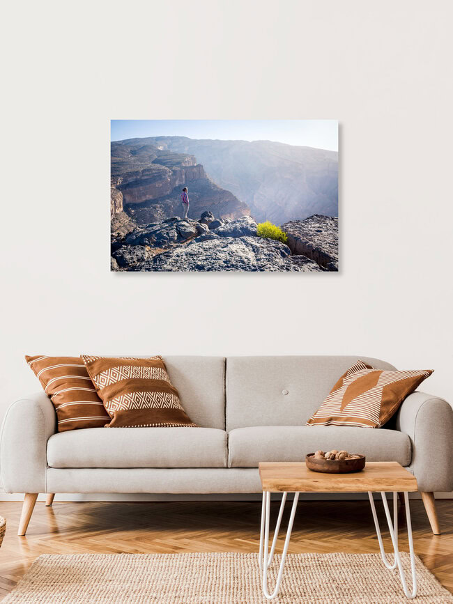 Morning at the Jebel Shams Canyon, Oman – Fotokunst von Eva Stadler als Poster oder Acrylglasbild