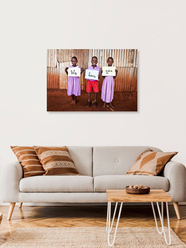 We love you!, Uganda – Fotokunst von Victoria Knobloch als Poster oder Acrylglasbild