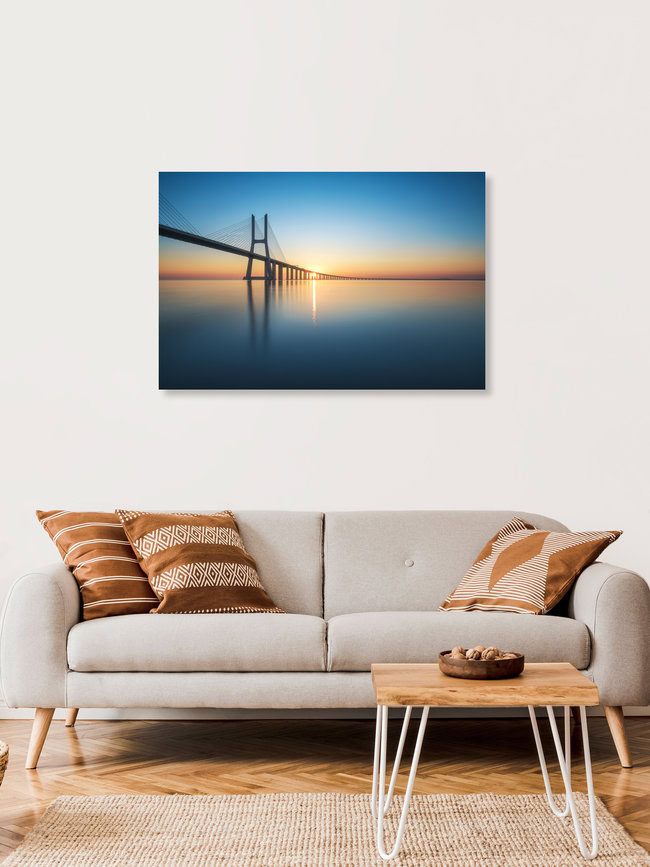 Ponte Vasco da Gama in Lisbon, Portugal – wall art by Jean Claude Castor as Poster or Acrylic Glass Print