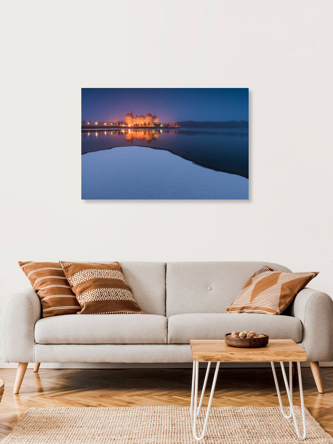 Ein Wintertraum in Moritzburg, Deutschland – Fotokunst von Martin Wasilewski als Poster oder Acrylglasbild