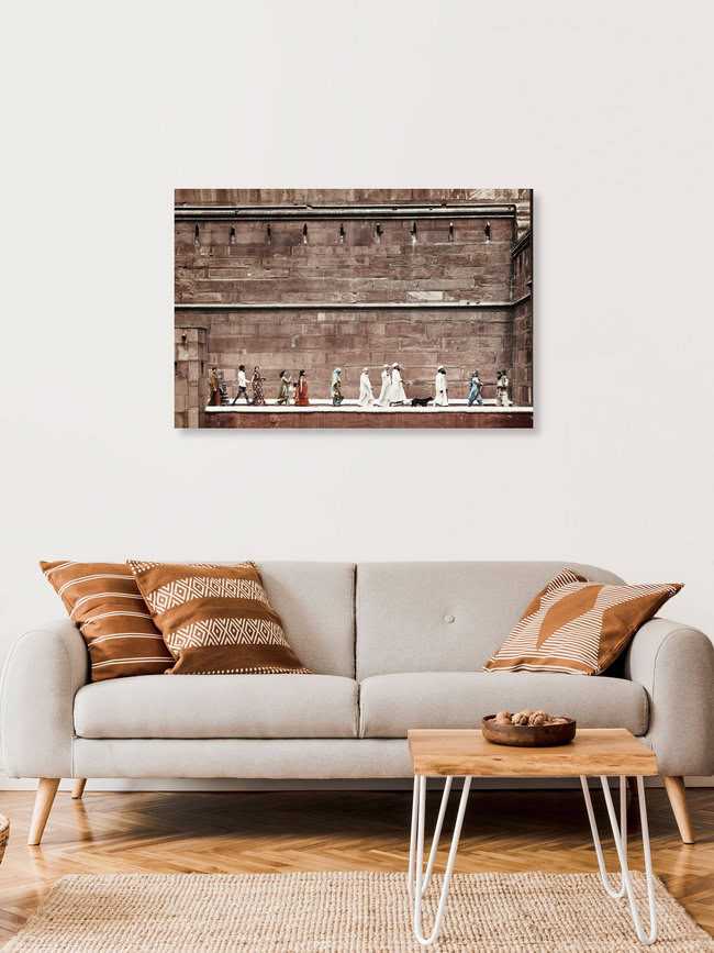 To the Red Fort, Indien – Fotokunst von Rob van Kessel als Poster oder Acrylglasbild