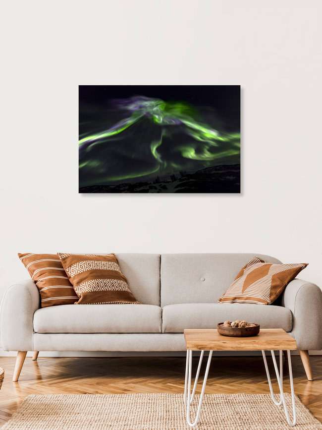 Intensives Polarlicht, Norwegen – Fotokunst von Dirk Heckmann als Poster oder Acrylglasbild