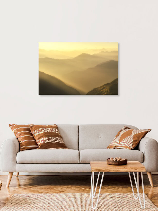Himalayan glow, Nepal – wall art by Martin Morgenweck as Poster or Acrylic Glass Print