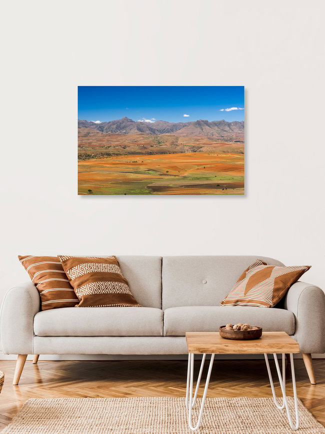 Bunte Berge Lesothos, Lesotho – Fotokunst von Dirk Steuerwald als Poster oder Acrylglasbild