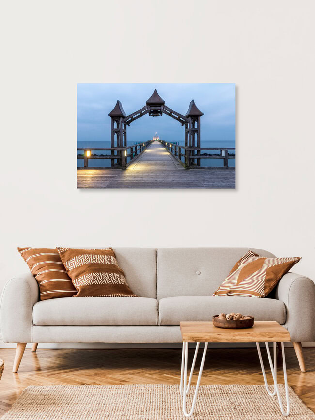 Seebrücke Sellin, Deutschland – Fotokunst von Christoph Schaarschmidt als Poster oder Acrylglasbild