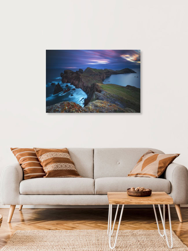 Madeira Ponta de Sao Lourenco Coast at Sunrise, Portugal – wall art by Jean Claude Castor as Poster or Acrylic Glass Print