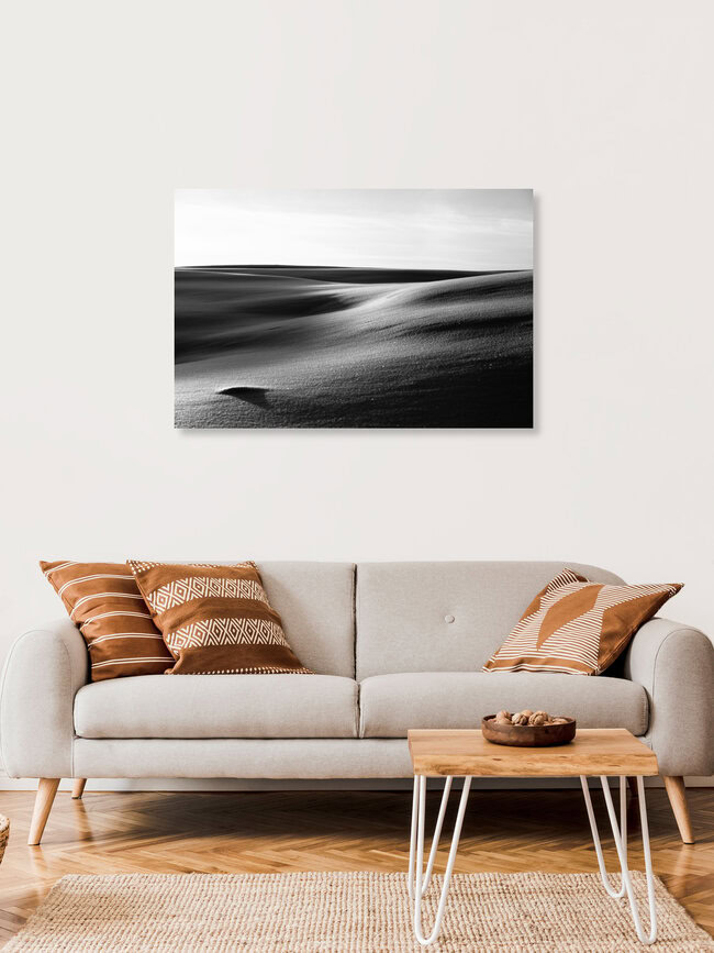 Schneewüste B&W, Norway – wall art by Sebastian Worm as Poster or Acrylic Glass Print