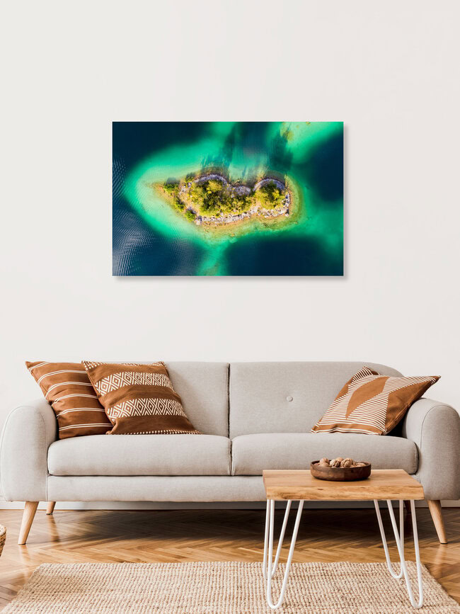 Almbichl Aerial, Deutschland – Fotokunst von Dave Derbis als Poster oder Acrylglasbild