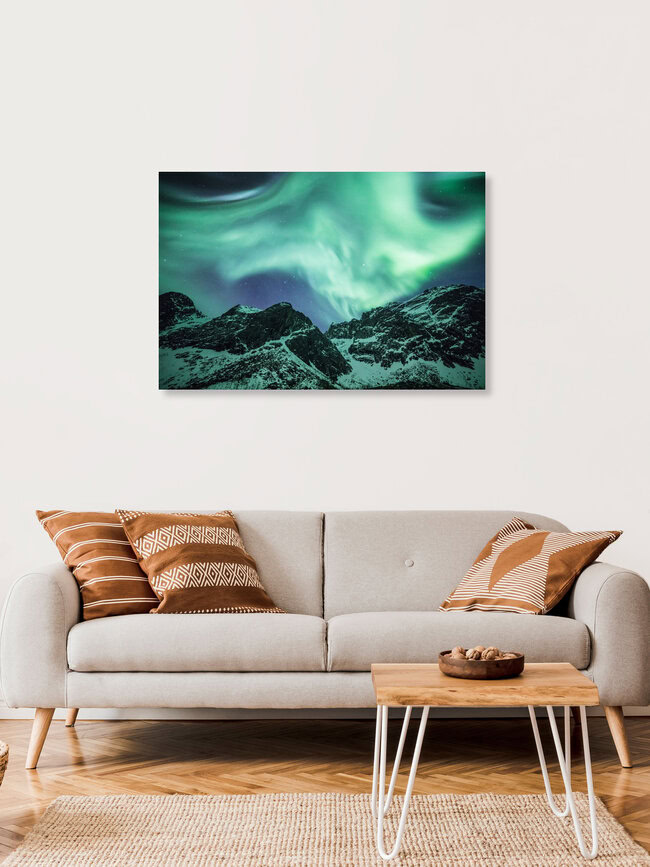 Arctic Fireworks, Norway – wall art by Sebastian Worm as Poster or Acrylic Glass Print