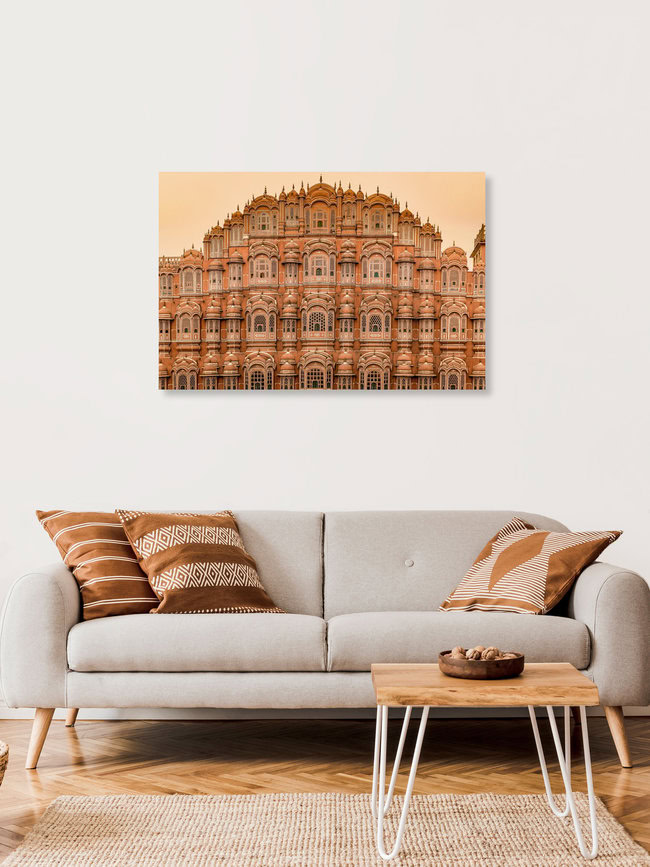 Hawa Mahal - Palast der Winde, Indien – Fotokunst von Thomas Herzog als Poster oder Acrylglasbild
