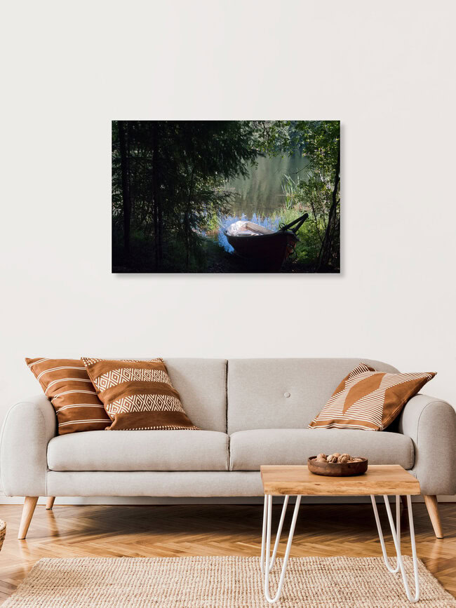 Boat Ashore, Finland – wall art by Pekka Liukkonen as Poster or Acrylic Glass Print