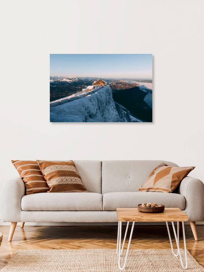 Haus mit Aussicht, Österreich – Fotokunst von Sebastian ‚zeppaio' Scheichl als Poster oder Acrylglasbild