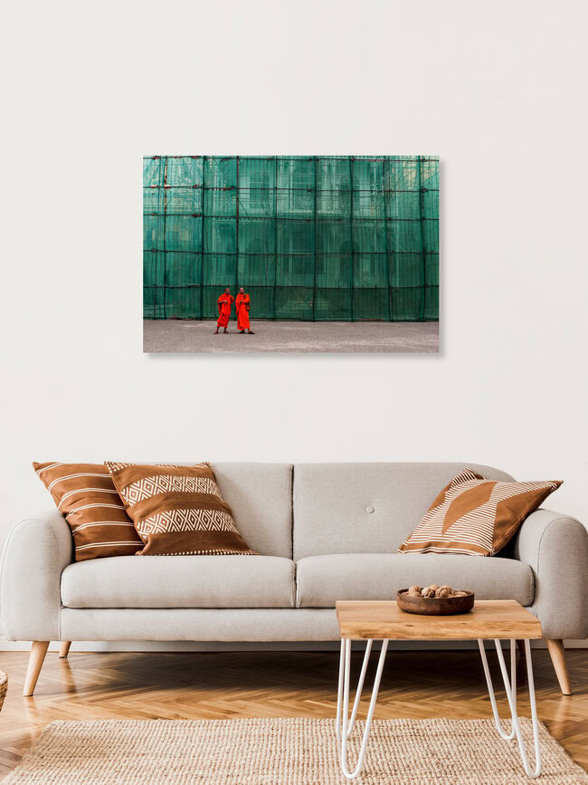 Mönche in Phnom Penh, Kambodscha – Fotokunst von Michael Wagener als Poster oder Acrylglasbild