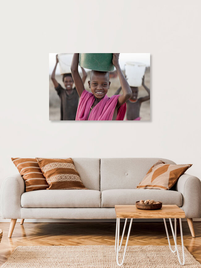 water is life, Kenya – wall art by Walter Luttenberger as Poster or Acrylic Glass Print