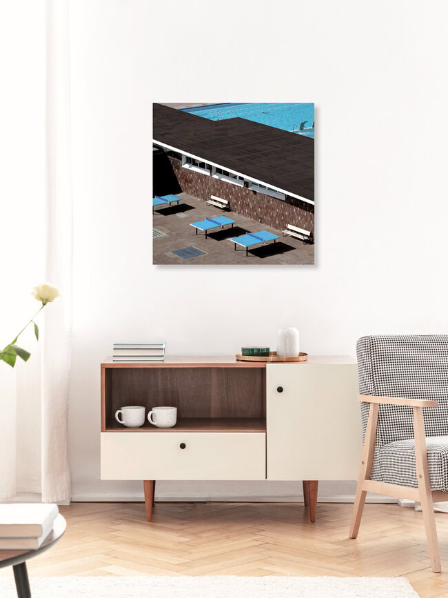 ping pong and pool, Spain – wall art by Igor Krieg as Poster or Acrylic Glass Print