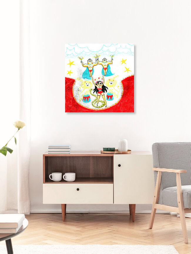 Wandbild 'strong lady' – Kunst von Larvol Marianne als Poster oder Acrylglasbild