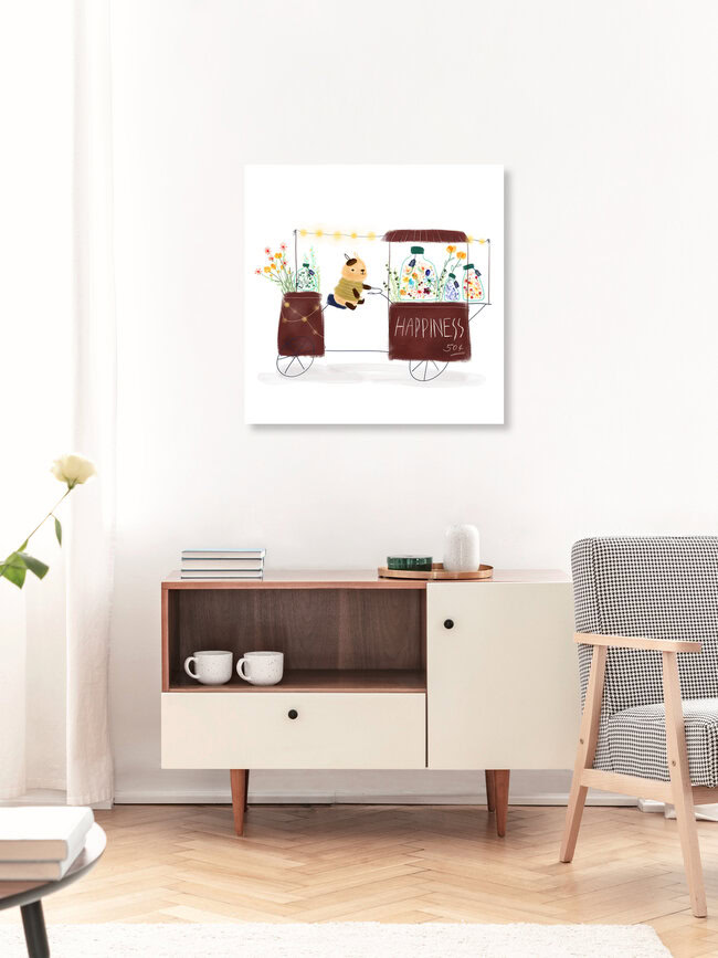 'Happiness Seller' – Wall Art by Tingting Chen as Poster or Acrylic Glass Print