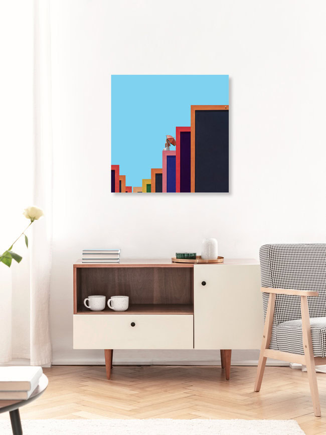 'Colorful Blocks' – Wall Art by Caterina Theoharidou as Poster or Acrylic Glass Print