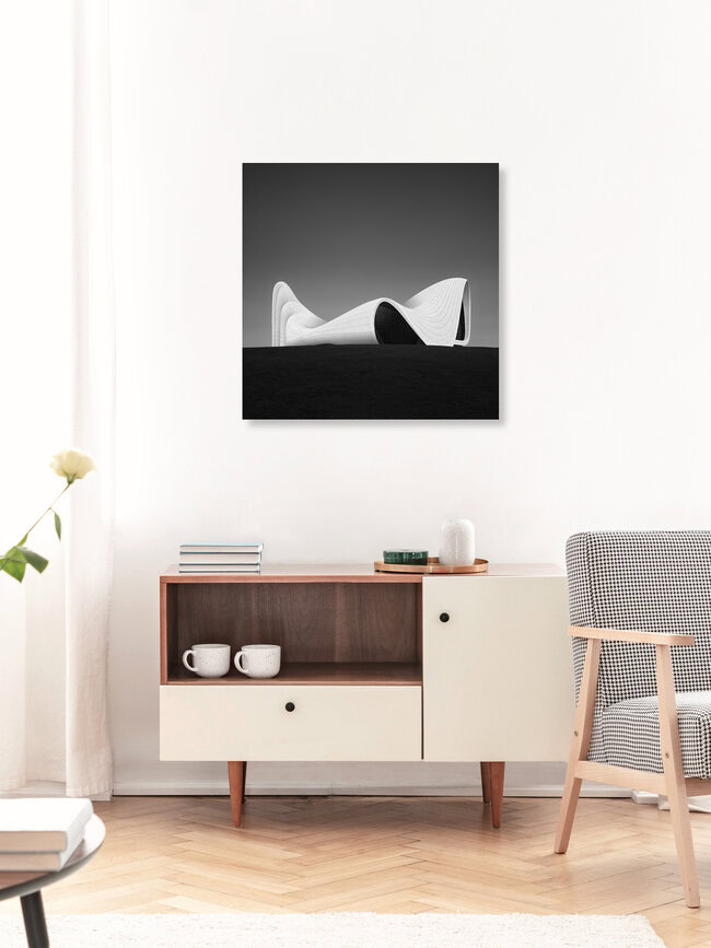 Heydar Aliyev Center Baku - Study 3, Aserbaidschan – Fotokunst von Ronny Behnert als Poster oder Acrylglasbild