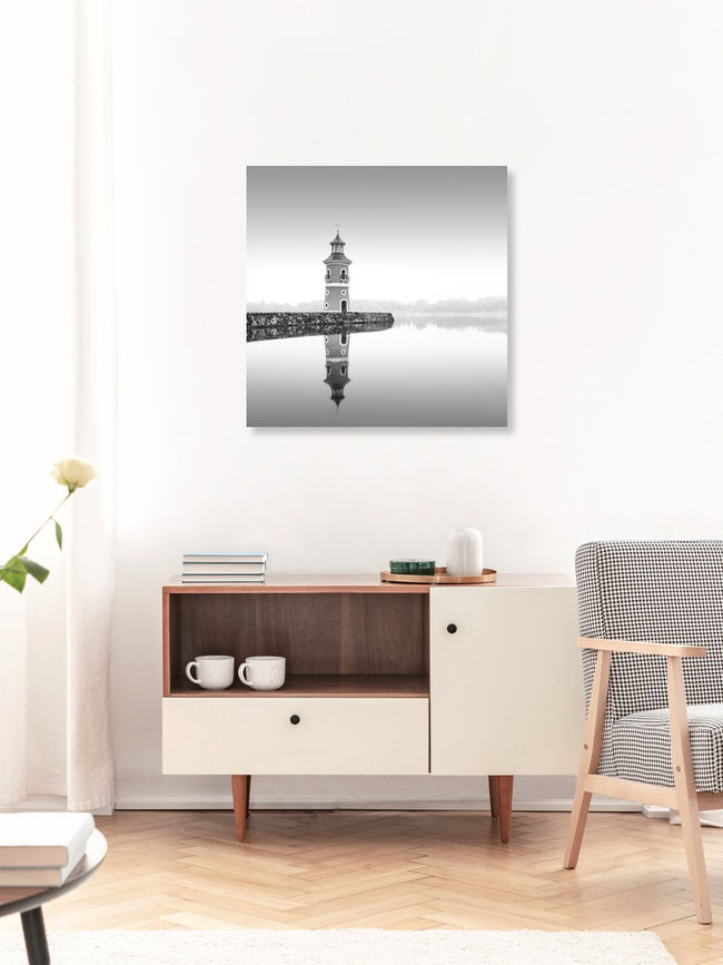 Leuchtturm Moritzburg, Deutschland – Fotokunst von Ronny Behnert als Poster oder Acrylglasbild