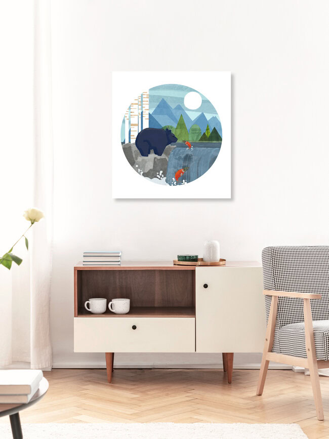 Wandbild 'Gone Fishing' – Kunst von Katherine Blower als Poster oder Acrylglasbild