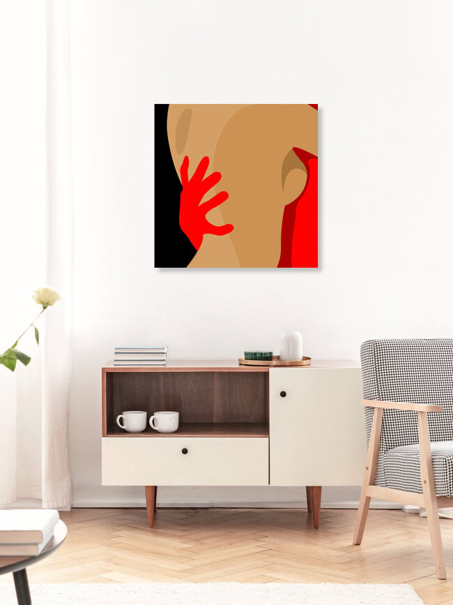 'PARTIES NOBLES n°17 - Maintenir la pression' – Wall Art by Helene Boutanos as Poster or Acrylic Glass Print