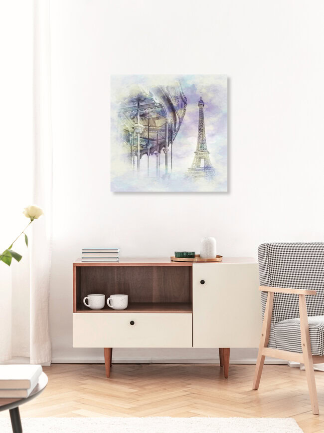 Watercolor Art Typical Paris, France – wall art by Melanie Viola as Poster or Acrylic Glass Print